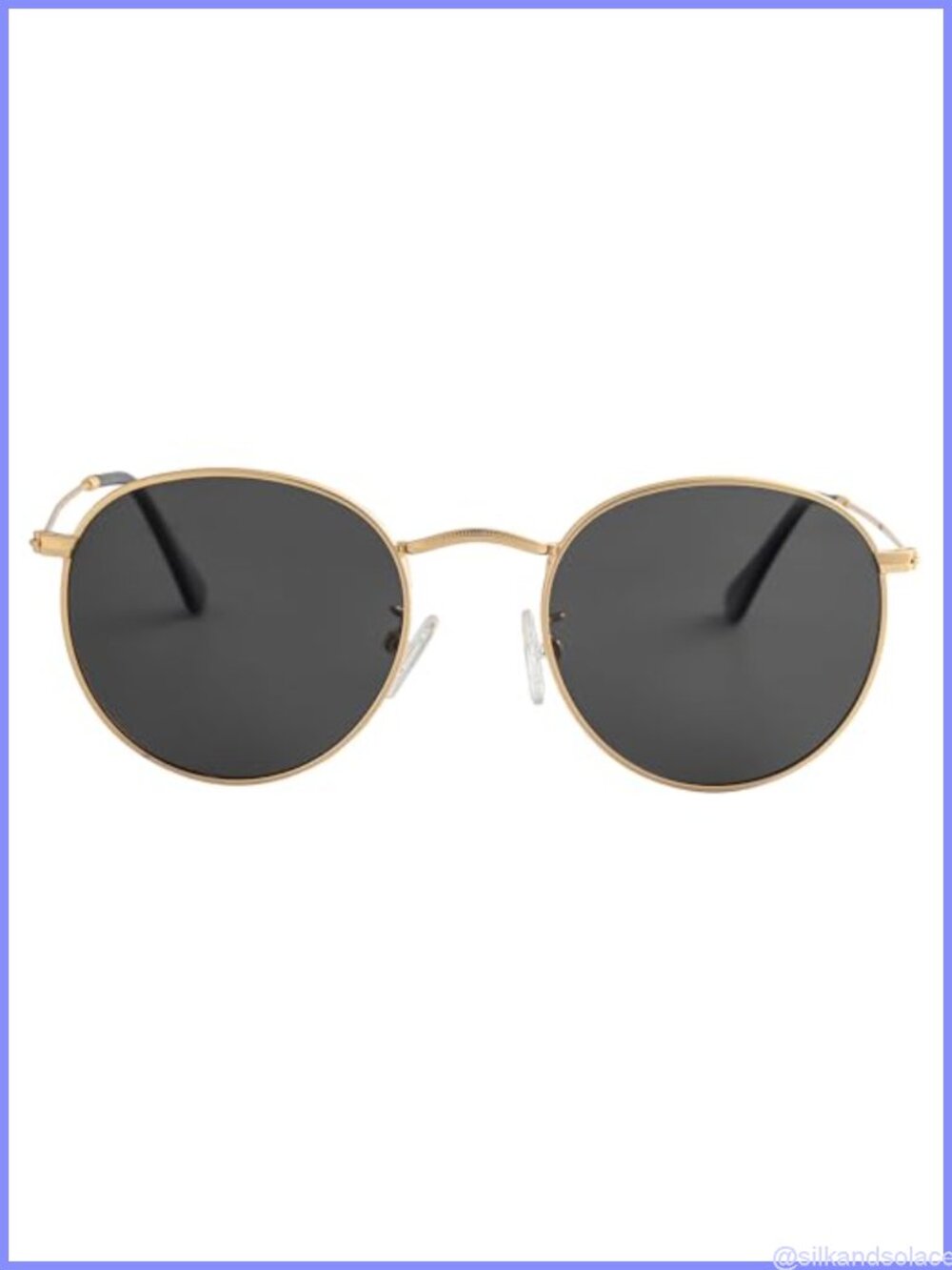 Small Round Metal Polarized Sunglasses Mirrored Lens Classic Circle